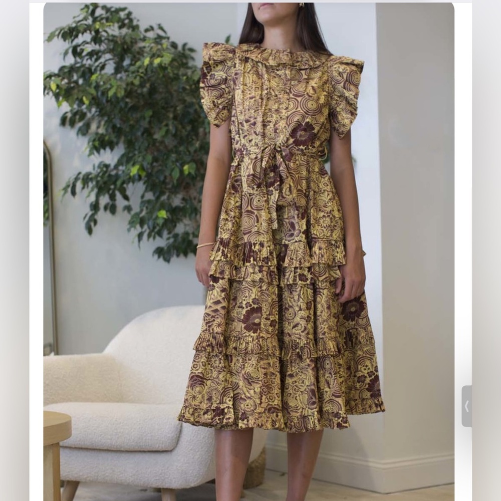 ULLA JOHNSON Elsie midi dress Sz 2